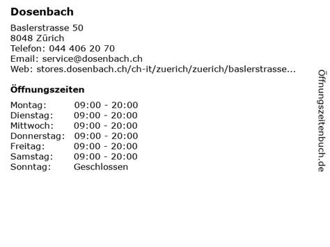 dosenbach langenthal|ᐅ Öffnungszeiten „Dosenbach“ 